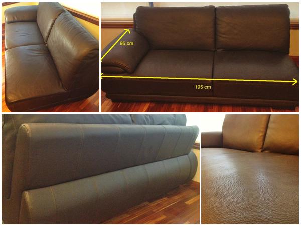 Sofa de cuero marron 230€ Vigo