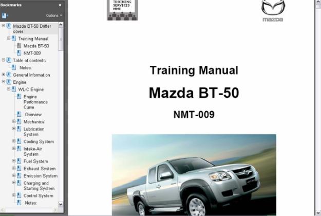 Mazda Drifter BT-50 Training Manual Workshop 2006