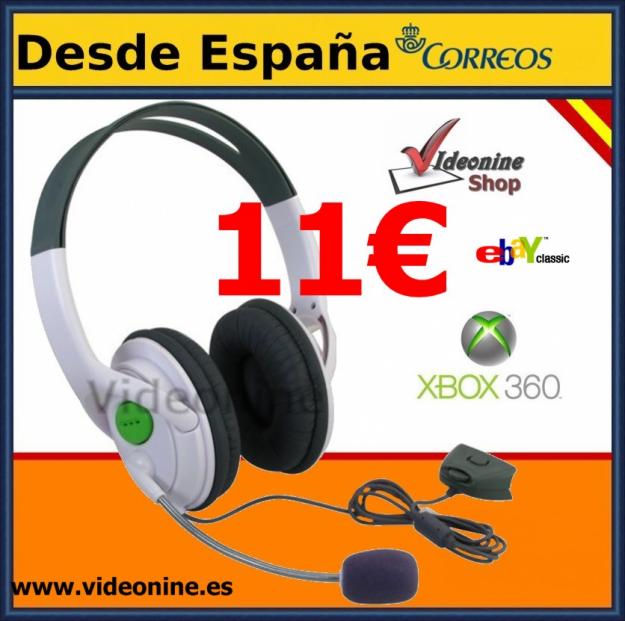 AURICULARES CON MICROFONO XBOX 360  VISITA NUESTRA TIENDA.