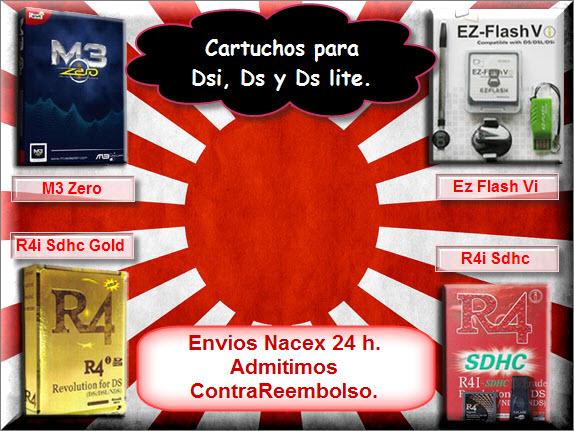 CARTUCHOS PARA Nintendo  R4i, M3i Zero, Ezflash y Chips Wii