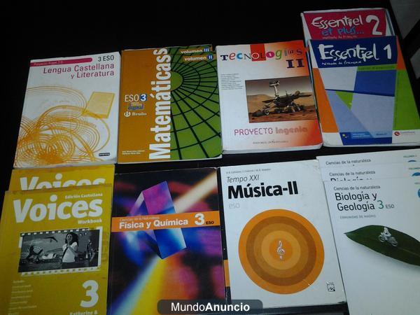 VENDO LIBROS DE TEXTO DE 3º ESO MUY BIEN.