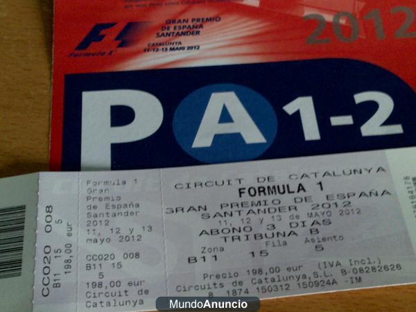 entradas formula 1