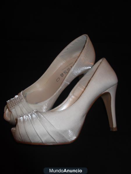 preciosos zapatos de novia talla 36