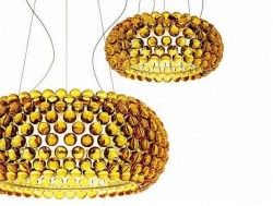 Foscarini Caboche Lámpara colgante - Mediana Amarillo oro (cable 5m) - iLamparas.com