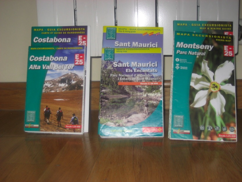 Mapas y guias excursionistas Editorial Alpina