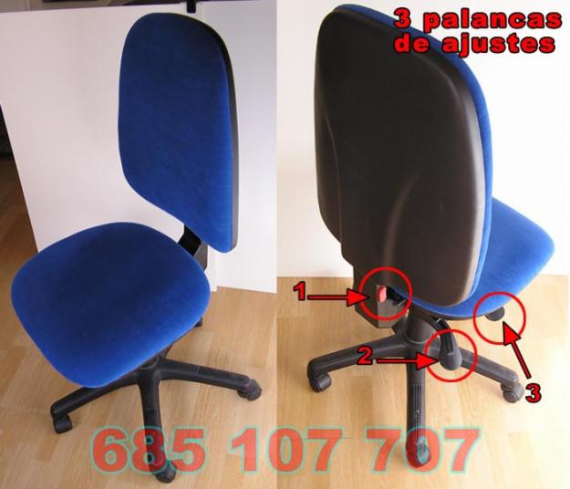 Sillon oficina mesa ordenaror informatica ergonomico y tres ajustes