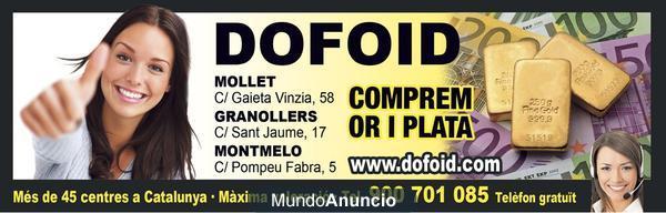 DOFOID COMPRO ORO EN MONTMELÓ, VEN A TASAR TUS JOYAS!