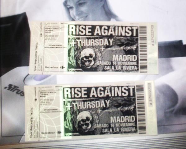 ENTRADA RISE AGAINST MADRID