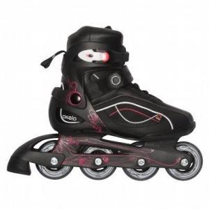 PATINES OXELO Roller FIT3 mujer negro/rosa + protecciones