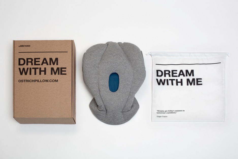 Almohada relajación Ostrich pillow. Exito en USA