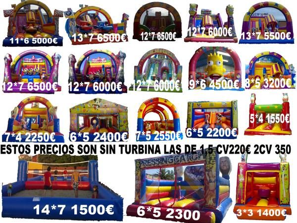 venta de castillos  hinchables fabricados en españa no son chinos