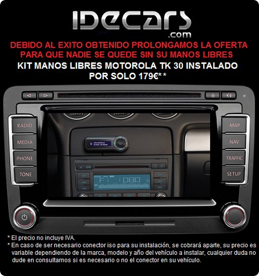 OFERTA IDECARS: Motorola tk30: Kit Manos libres y música para el coche por 179€