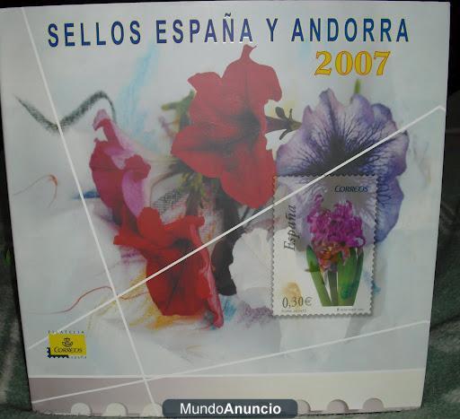 Sellos Libro España-Andorra año 2007