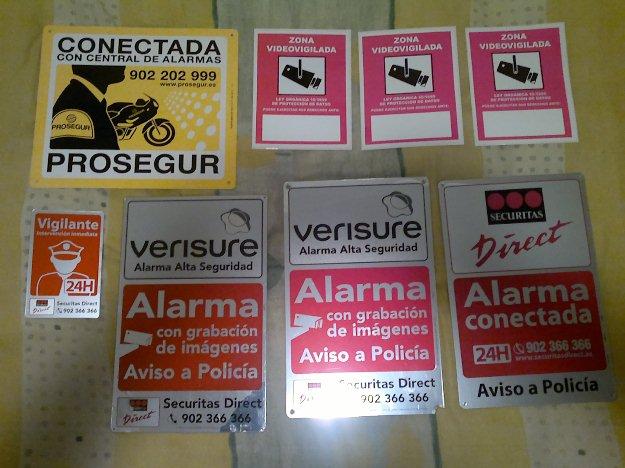 Vendo placas disuasorias de alarma