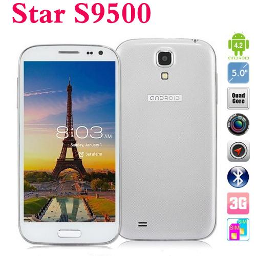 Cheap S4 Quad Core Phone Star S9500 MTK6589 1GB RAM 4GB Dual Cam