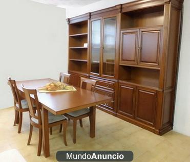 COMEDOR-LIBRERIA MACIZO+MESA+4SILLAS en liquidación