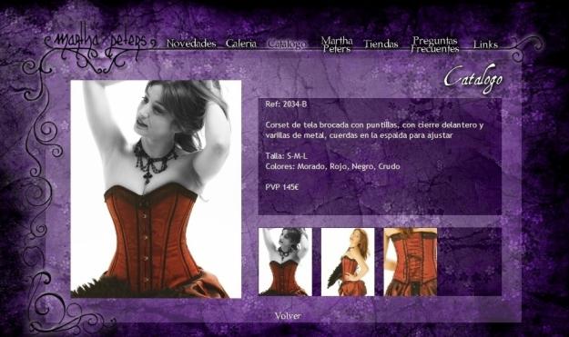 Corset de tela brocada