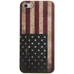 Carcasa de plastico de la bandera de los Estados Unidos para Iphone 5