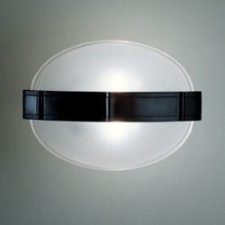 Artemide Difusor en el cristal enarenado, cuerpo: negro - iLamparas.com