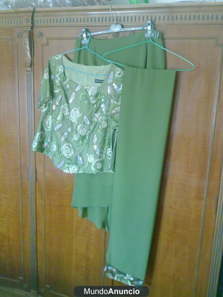 Vestido tonos verdes