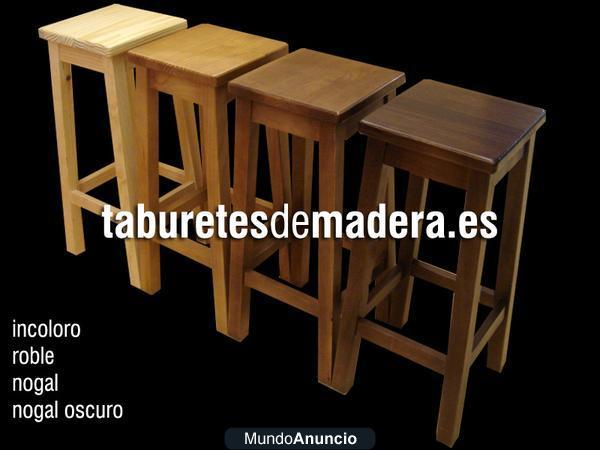 TABURETES  ALTOS DE MADERA PINTADOS - NUEVOS