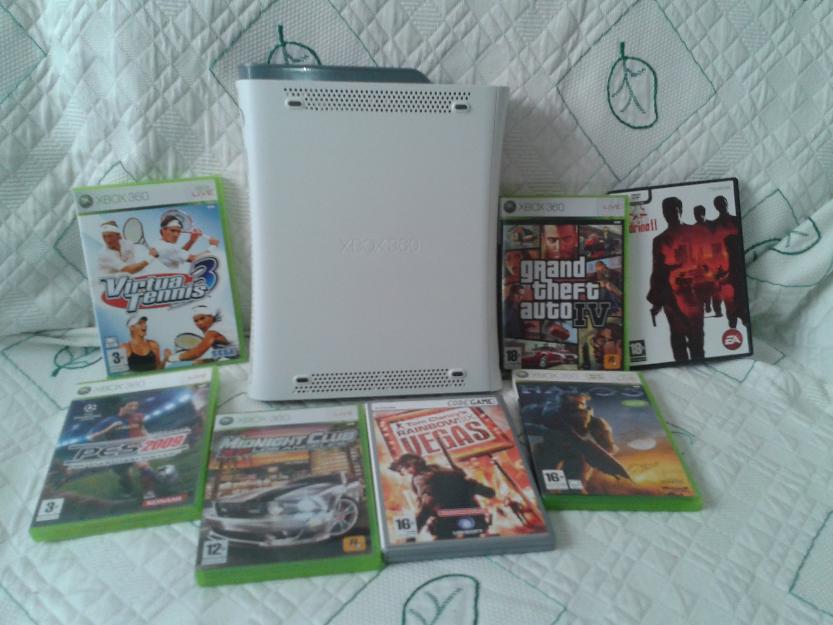 Xbox 360 HDD 20GB+Mando Wireles+9 Juegos original