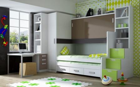 * MUEBLES PARCHIS*   habitaciones juveniles con literas abatibles/ Camas plegables/ mueb