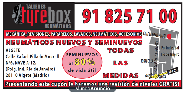 neumaticos de ocasion nuevos y seminuevos TYREBOX 91 825 71 00