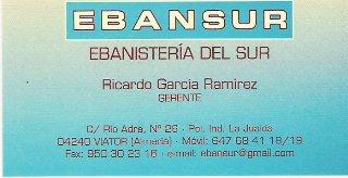 Carpintería y Ebanistería. EBANSUR