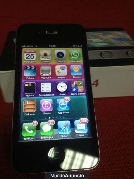 IPHONE 4 16GB NEGRO, LIBRE, FUNCIONA CON CUALQUIER OPERADOR