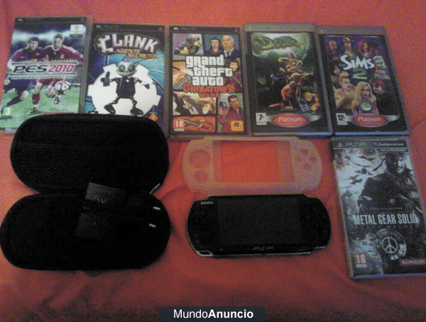 Psp Slim negra con juegos FLASHEADA