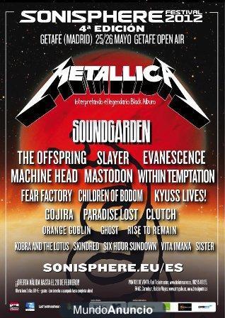 VENDO 3 ENTRADAS SONISPHERE 2012!!!