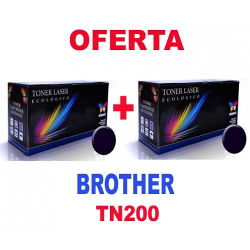 2 toners compatibles para brother tn200