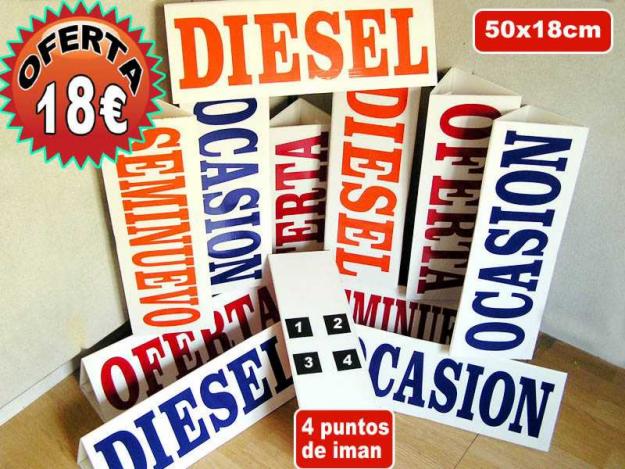 Carteles para tiendas compra-venta de vehiculos