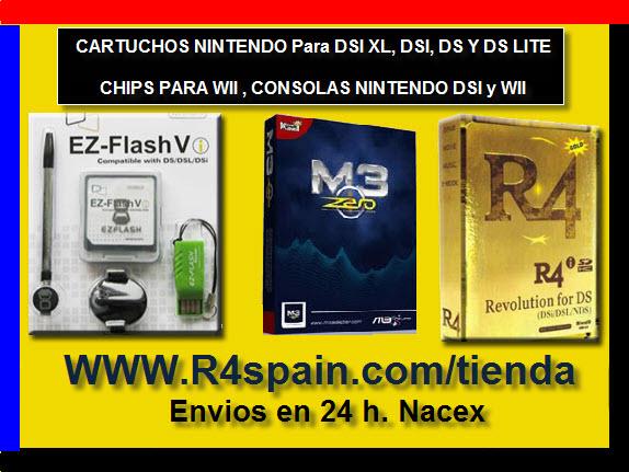 MADRID - R4I COMPRAR CARTUCHOS NITENDO DSI XL, DSI, DS LITE y CHIPS WII