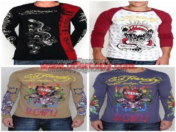 12 Ed Hardy T-shirt de la Mujer 8086 negro