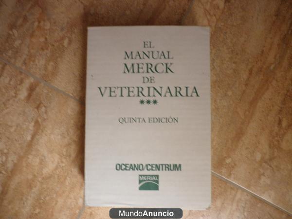 Vendo manual Merck de veterinaria, 5ª edición