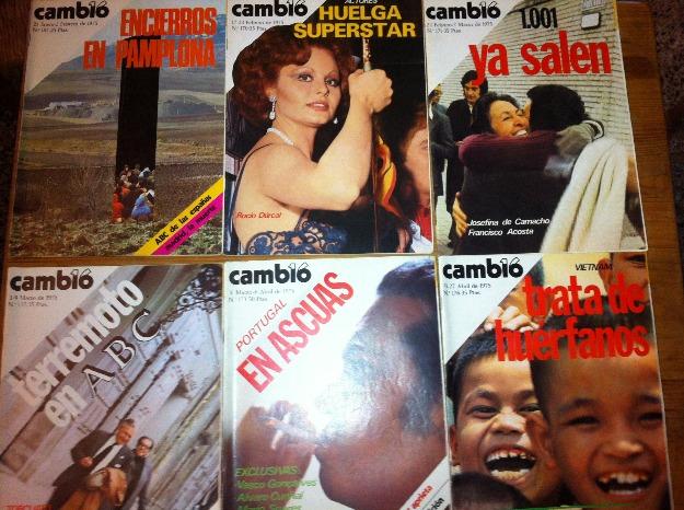 Revistas Cambio 16 años 1975 y 76