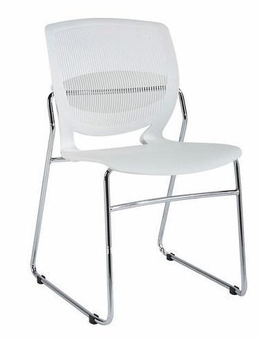 Silla VENICE, cromada, polipropileno blanco