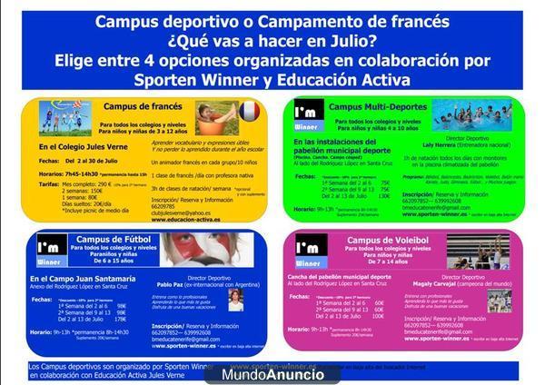 Campamento multideportes para los 4-10 años Tenerife