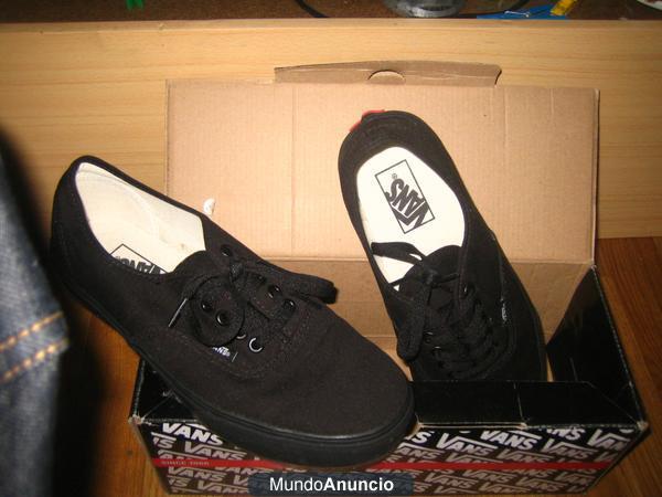 NUEVAS, PLAYERAS VANS, MODELO AUTHENTIC, NEGRAS, T 42