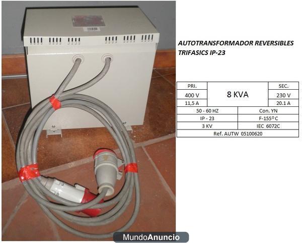 AUTOTRANSFORMADOR REVERSIBLE TRIFASICO IP-23