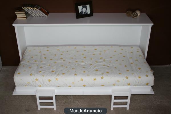 CAMA ABATIBLE, LACADO TEXTURADO