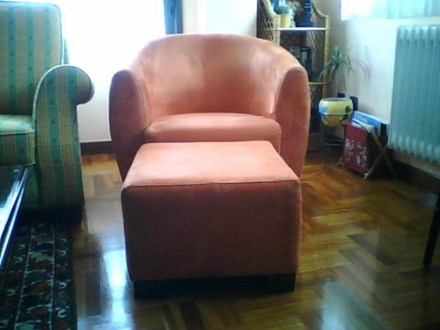 Vendo elegante sillón con escabel a juego como nuevo