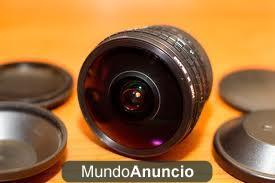 Vendo Objetivo Peleng 8mm con montura para Canon