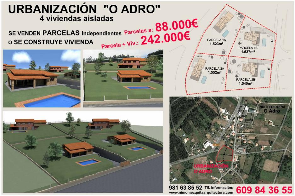 O se construyen viviendas aisladas, en urbanización “o adro”. abegondo.