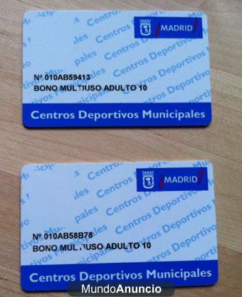 VENDO 2 BONOS MUNICIPALES MULTIUSOS 2012