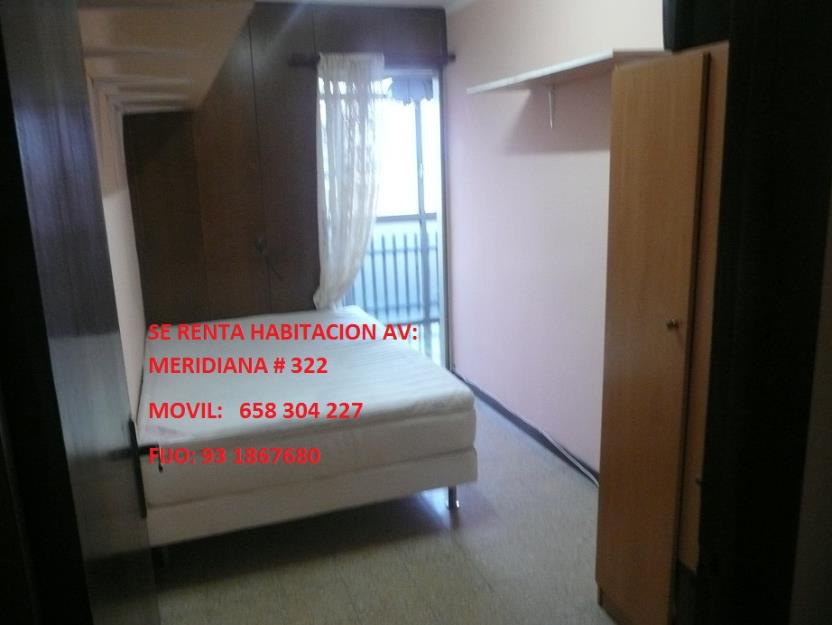 HABITACION con gastos incluidos en Av: Meridiana # 322  - Barcelona