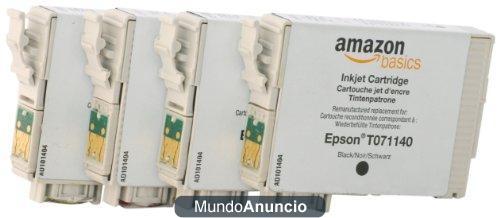 AmazonBasics CM-AZ-2021-00 - Cartucho de tinta (equivalente a Epson Multipack T0715), color negro, cian, magenta y amari