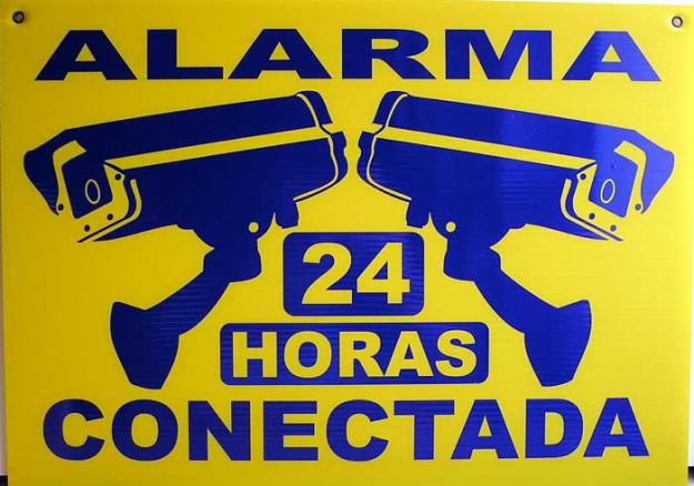 Carteles de alarma vigilancia para exteriores